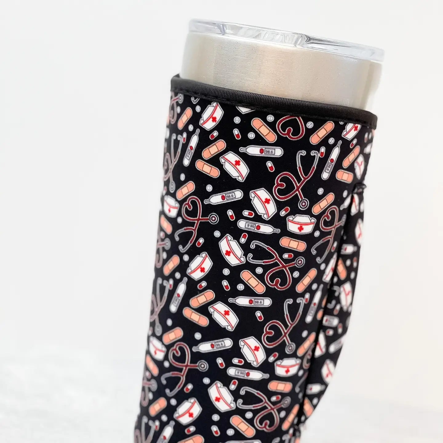 Healthcare Worker Insulated Koozie in Black