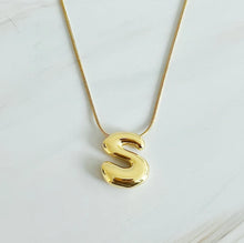 Load image into Gallery viewer, Balloon Letter Gold Initial Necklace