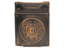 Load image into Gallery viewer, Shotshell Burnished Leather Magnetic Front Pocket Wallet