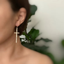 Load image into Gallery viewer, Slim and Stylish Cross Earrings