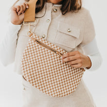 Load image into Gallery viewer, Pretty Simple Westlyn Woven Bum Bag in Checkered Tan