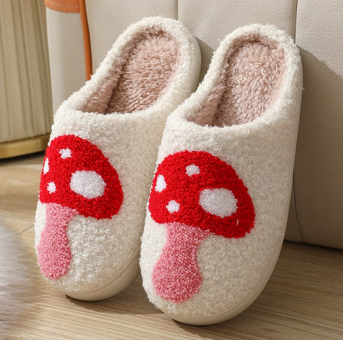 Valentine's Day Plush Mushroom Slippers