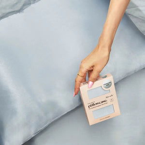 Kitsch Standard Satin Pillowcase Haze Blue