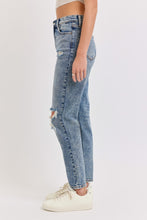 Load image into Gallery viewer, Hideaway Distressed Mom Jeans