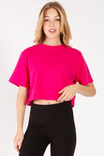 Load image into Gallery viewer, What I Was Made For Oversized Crop Tee Fuchsia