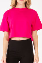 Load image into Gallery viewer, What I Was Made For Oversized Crop Tee Fuchsia