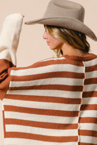 Simple Pleasures Color Block Knit Sweater