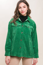 Load image into Gallery viewer, Love Me When I&#39;m Gone Corduroy Sherpa Jacket in Green