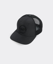 Load image into Gallery viewer, Vineyard Vines Whale Dot Performance Trucker Hat in Jet Black