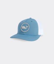 Load image into Gallery viewer, Vineyard Vines Whale Dot Performance Trucker Hat in Blue Mirage 2