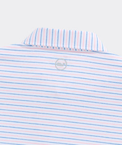 Vineyard Vines Tri-Color Bradley Sankaty Polo in White/J Blu/HIB