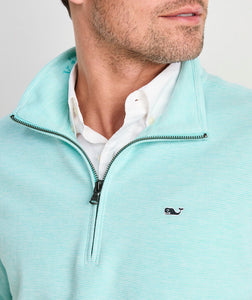 Vineyard Vines Saltwater Quarter Zip in Aqua Haze