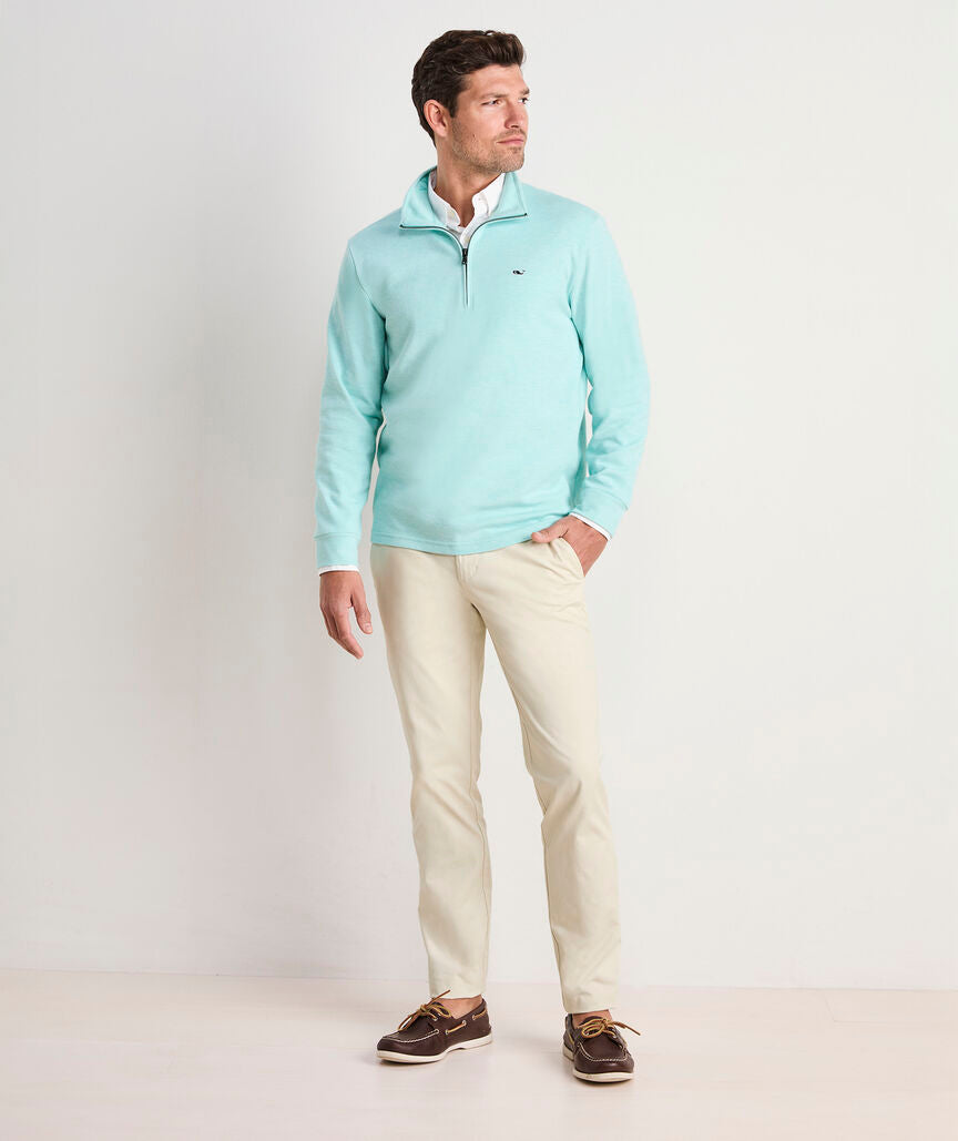 Vineyard Vines Saltwater Quarter Zip in Aqua Haze