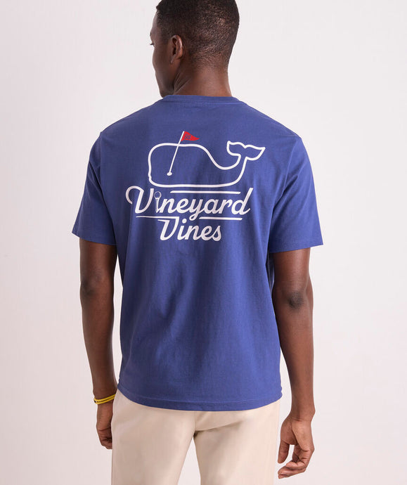 Vineyard Vines Golf Flag Short Sleeve Tee in Moonshine