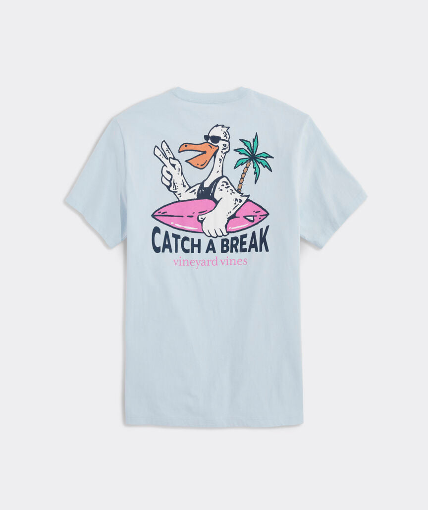 Vineyard Vines Catch a Break Short Sleeve Tee in Pale Sky