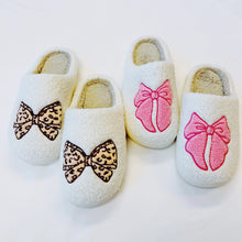 Load image into Gallery viewer, Emily Bow Cozy Lounge Slippers