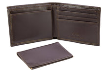 Load image into Gallery viewer, Buck Men's Bifold Old School Camo Leather Wallet:Green/Gray