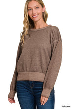 Load image into Gallery viewer, Love is Crazy Pullover Top Brown