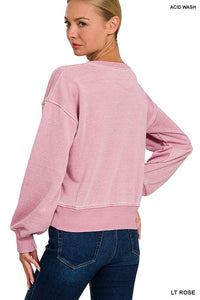 Love is Crazy Pullover Top Lt Rose