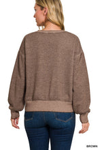 Load image into Gallery viewer, Love is Crazy Pullover Top Brown