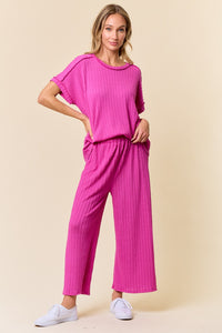 Boho Breeze Pant Set Magenta