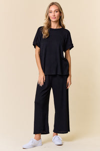 Boho Breeze Pant Set Black