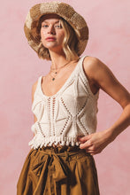 Load image into Gallery viewer, Take Me to the Beach Open Knit Tank Top