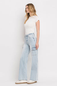 Drifting Back Together Super High Rise Cargo Jeans