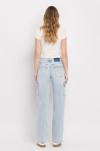 Drifting Back Together Super High Rise Cargo Jeans