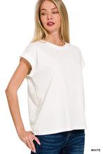 Load image into Gallery viewer, Never Too Much Round Neck SS Top White