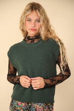 Load image into Gallery viewer, Shadow in the Sun Sweater Vest Top in Forest