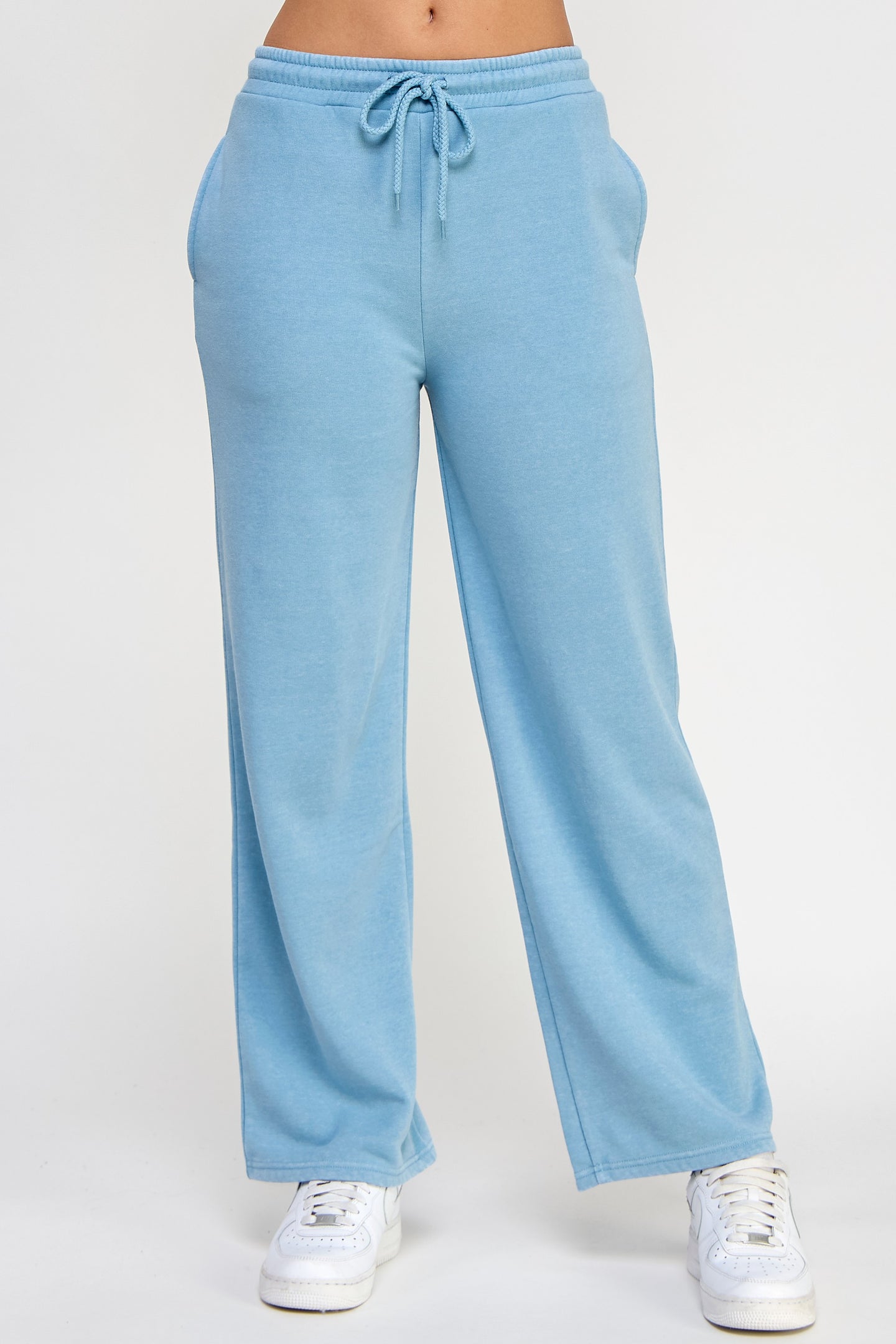 We're Gonna Make It Fleece Jogger in Light Blue