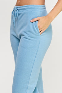 We're Gonna Make It Fleece Jogger in Light Blue