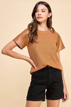 Load image into Gallery viewer, Baby I&#39;m Back Leather Sleeve Top