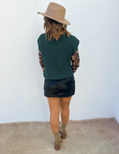 Load image into Gallery viewer, Shadow in the Sun Sweater Vest Top in Forest