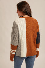 Load image into Gallery viewer, Turning Left Color Block Sweater