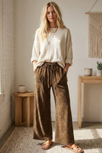 Load image into Gallery viewer, Crazy In Love Wide Leg Pants With Drawstring in Leopard