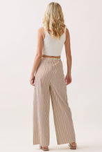 Load image into Gallery viewer, So Far Gone Striped Wide Leg Pants in Camel