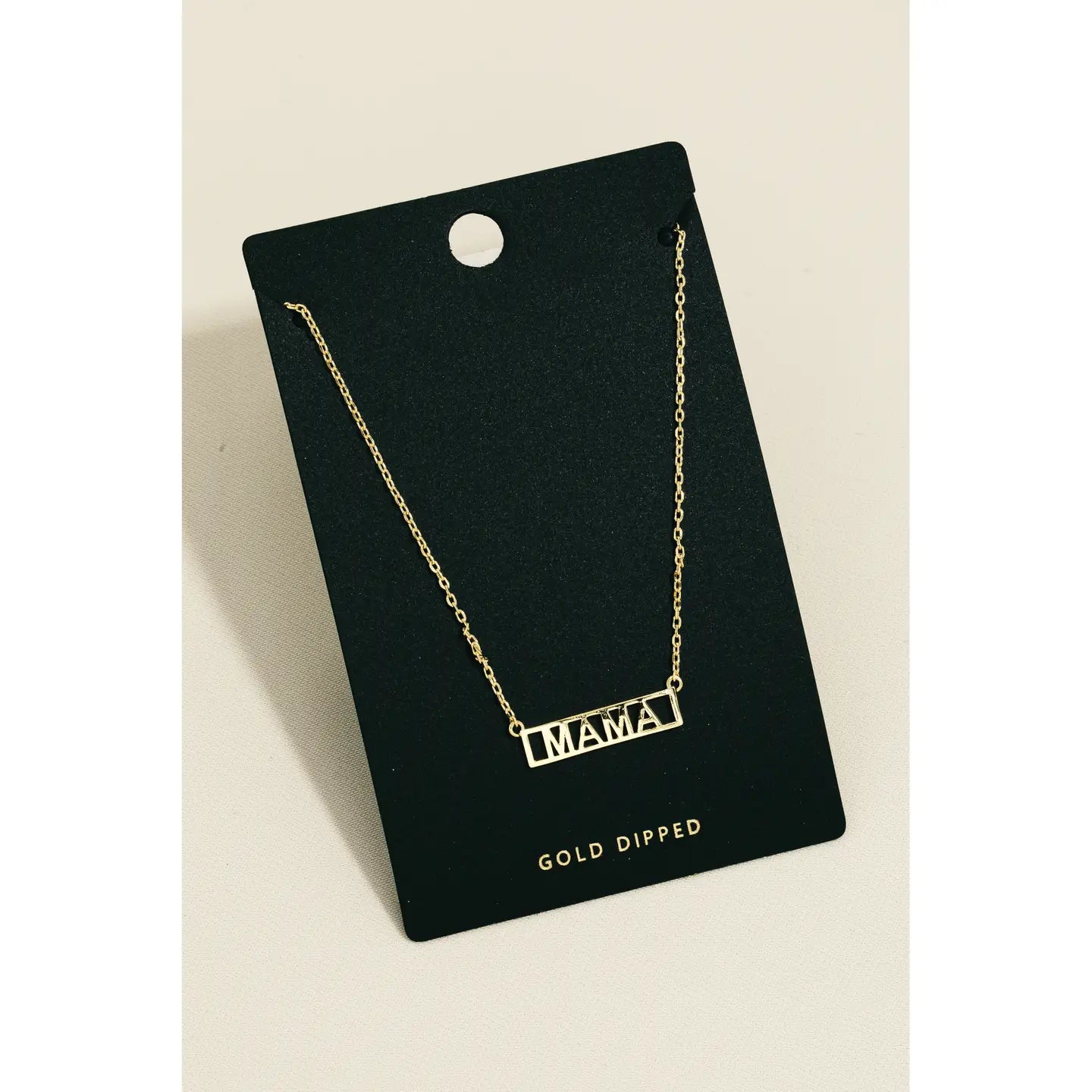 Mama Box Logo Necklace Gold