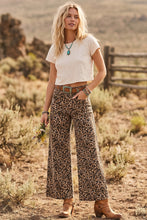Load image into Gallery viewer, Stretch Twill Wide Leg Pants in Leopard