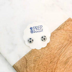 Petite Pave Soccer Stud Earrings