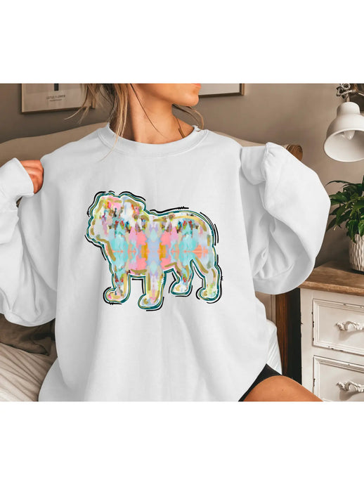 Watercolor Bulldogs Gildan Sweatshirt