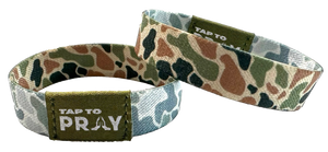 Versible River Rock Camo Sage Tap to Pray Wristband