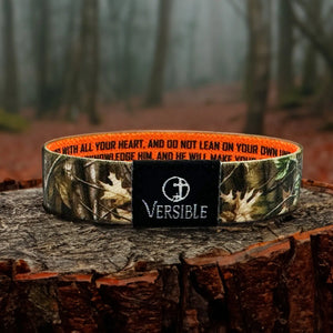 Versible Forest Camo Bible Verse Wristband