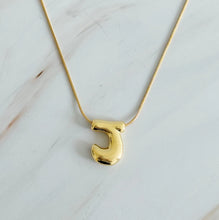 Load image into Gallery viewer, Balloon Letter Gold Initial Necklace