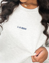 Load image into Gallery viewer, I <3 Jesus Embroidered Crewneck