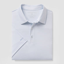 Load image into Gallery viewer, Southern Shirt Heather Madison Stripe Polo Powder Blue