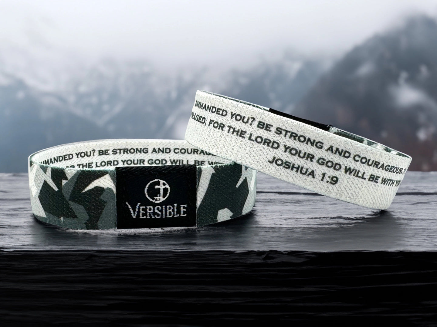 Versible Stone Camo Bible Verse Wristband