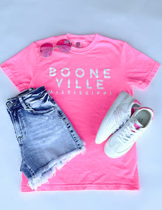 JAC's Neon Booneville SS Tee Neon Pink