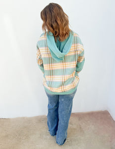 Third Time's the Charm Plaid Hooded Shacket